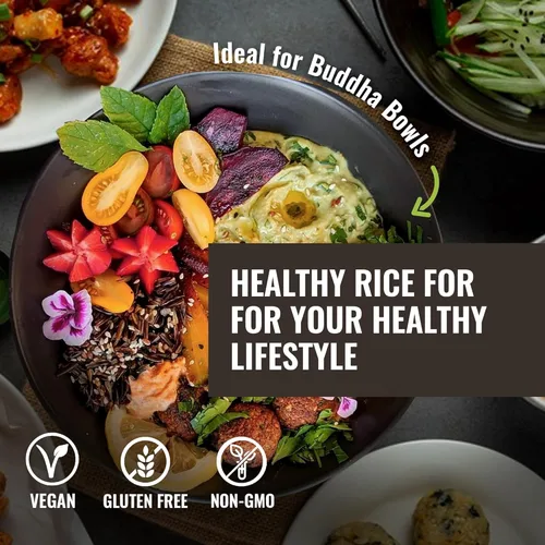Miniatura 5 de 1 paquete de 8 onzas de arroz silvestre, todo natural, sin gluten, sin OMG, kosher y vegano puro de grano largo, alimento saludable para toda