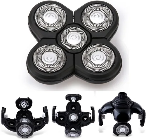 Miniatura 5 de Cabezas de repuesto para afeitadoras eléctricas para hombre, 5 en 1, cabeza de recortadora de cuchilla lavable flotante alternativa reemplazable