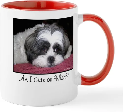 Miniatura 37 de CafePress Cute Shih Tzu Dog Mugs - Taza de café de cerámica de 11 oz (11.0 fl oz)