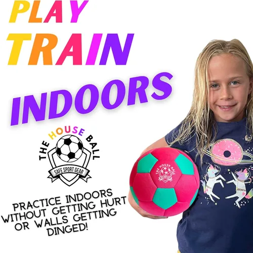 Miniatura 4 de The House Ball - La pelota de fútbol original suave y segura para interiores, tamaño 4, creada para el interior de tu hogar y patio, sin rozaduras
