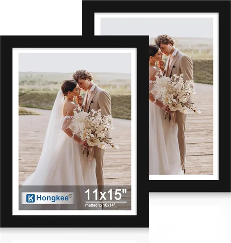 Miniatura 153 de Hongkee - Juego de 2 marcos de fotos, HK042515-MD5.5X8.5-BK(2PK)