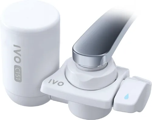 Filtro de Agua IVO para Grifo de Lavabo – 4 Etapas con Tecnología de Microfiltración – Elimina Cloro, Óxido, Sedimentos y Contaminantes