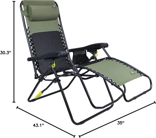 Miniatura 3 de GCI Outdoor Silla FreeForm Zero Gravity, color verde Loden