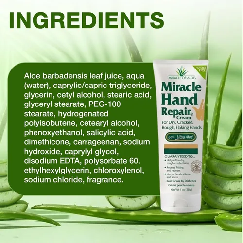 Miniatura 8 de Miracle - Crema reparadora de pies, 8 onzas + 1 onza Miracle Hand Repair, lociones curativas de aloe vera para manos y pies secos y agrietados
