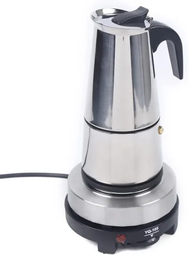 Miniatura 8 de Cafetera de café para estufa, cafetera de acero inoxidable Moka Pot Mocha Greca, máquina multifuncional para el hogar y campamento (4 tazas)