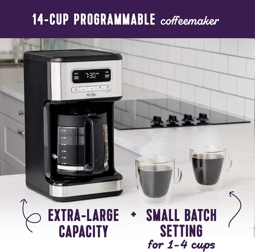 Miniatura 2 de Mr. Coffee - Cafetera programable de 14 tazas de acero inoxidable