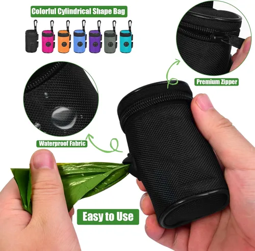Miniatura 4 de Soporte para bolsa de excremento de perro para fijación de correa, dispensador de bolsas de basura para correa, se adapta a cualquier correa