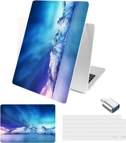 Miniatura 2 de Batianda Funda para MacBook Air de 15 pulgadas 2024 M3 2023 M2 modelo A3114/A2941, carcasa rígida de plástico de diseño único, cubierta de teclado