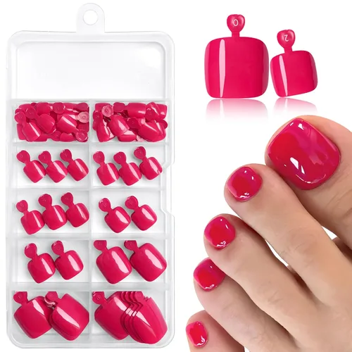 Miniatura 7 de AddFavor 120 uñas postizas a presión moradas para mujeres, uñas postizas cuadradas de cobertura completa, puntas de uñas falsas, uñas postizas
