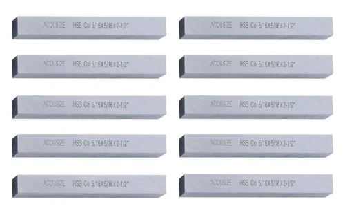Miniatura 18 de Accusize Industrial Tools 1/2 x 1/2 x 4 pulg. (Ancho por Altura por TOL) Broca de herramienta HSS+5% M35 Cobalto para torno, 5095-0032