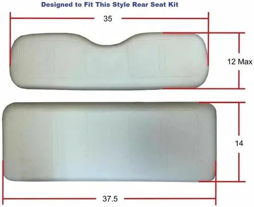 Miniatura 5 de Huskey - Fundas de asiento delantero y trasero para carrito de golf compatibles con modelos Yamaha G29 Drive & Drive 2 2007 en adelante, ajuste Negro