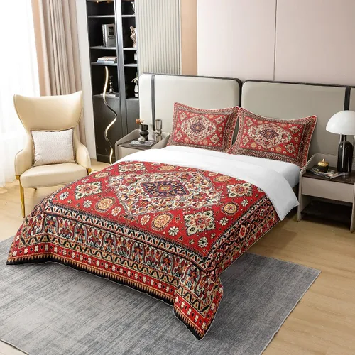 Miniatura 3 de Juego de ropa de cama 100% algodón exótico con funda de edredón individual, diseño tribal, suroeste americano, étnico, bohemio, abstracto