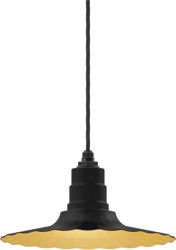 Miniatura 20 de Steel Lighting Co. Colgante Eagle Rock Lámpara montada en el techo Onda radial de 16 pulgadas vástago de 12 pulgadas Acero resistente