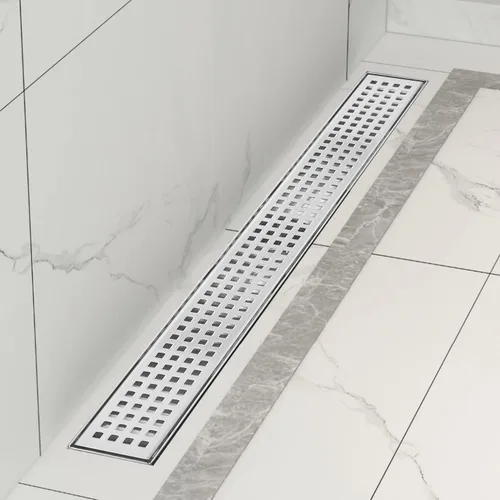 Miniatura 5 de Drenaje de ducha lineal, desagüe de 18 pulgadas con cubierta de rejilla extraíble, desagüe de suelo de ducha profesional de acero inoxidable AISI