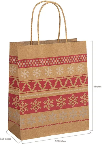 Miniatura 2 de Bolsas para manualidades, diseño con estampado nórdico, color rojo y blanco