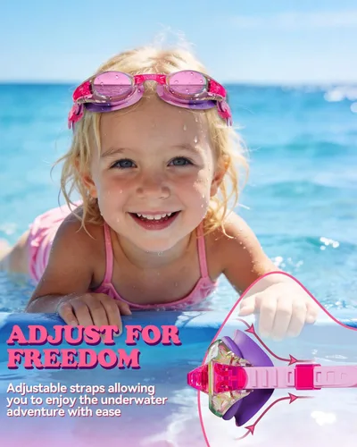 Miniatura 4 de Aegend - Paquete de 2 gafas para niños, gafas de natación para niños de 4 a 16 años, niños y niñas jóvenes, gafas de piscina antivaho, impermeables
