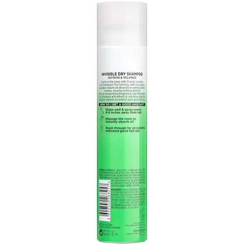 Miniatura 6 de Garnier Champú seco invisible sin residuos visibles alimentado por almidón de arroz para absorber instantáneamente el aceite, refrescar y dar