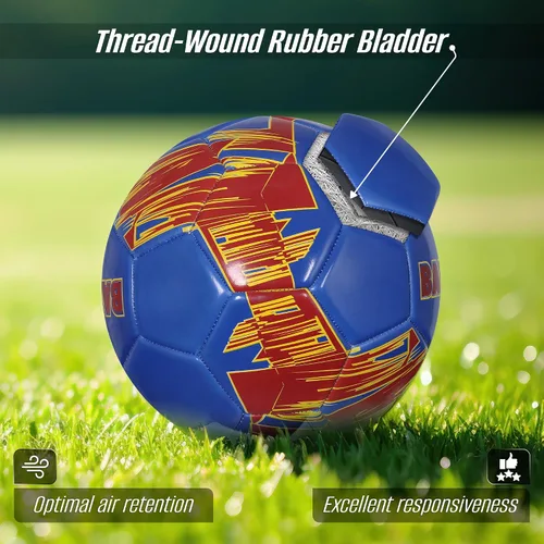 Miniatura 2 de Vizari Balón de fútbol para jóvenes y adultos, pelota de tela de 2 capas para mayor durabilidad y comodidad, pelota elevada sintética brillante