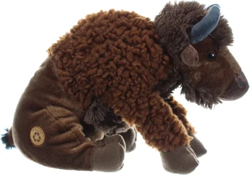 Miniatura 3 de The Petting Zoo - Peluche de bisonte, regalos para niños, animales del zoológico salvaje, colección Wild Onez, juguete de peluche de bisonte sentado
