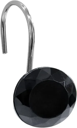Miniatura 11 de Gibelle Ganchos para cortina de ducha, anillos de cortina de ducha en forma de diamante, ganchos para cortinero de baño, diamantes de imitación