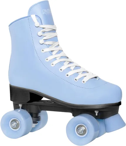 Nattork Patines de ruedas para mujeres, para exteriores, interiores, cuatro ruedas, divertidos y modernos, para hombres, niñas y niños, color azul