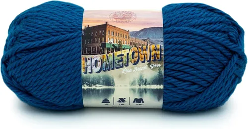 Miniatura 85 de Lion Brand Yarn Hometown - Ovillo de lana súper voluminoso para tejer, ganchillo y manualidades, 1 unidad, Phoenix Azalea