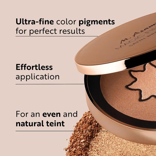 Miniatura 2 de M. Asam MAGIC FINISH - Bronceador satinado ámbar y nogal (0.22 onzas) - Polvo bronceador 4 en 1, textura satinada, cremoso suave con pigmentos