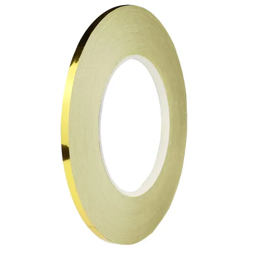 Miniatura 6 de Cinta Adhesiva Dorada para Conductos, Cinta de Película Mylar Metálica, 1/5 Pulgadas X 164 Pies. Cinta de Vinilo para Rayas Decorativas