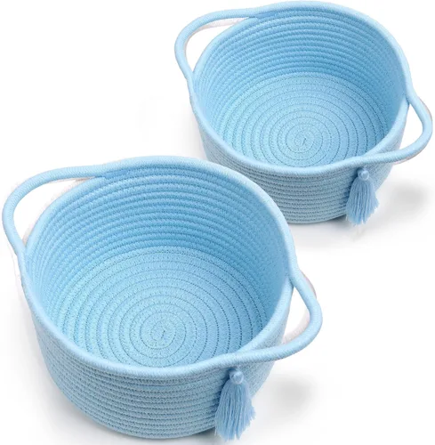 Miniatura 36 de Cestas de regalo grandes vacías para llenar, bonita canasta tejida para adolescentes, mujeres, baby shower, cubo de juguetes pequeño decorativo