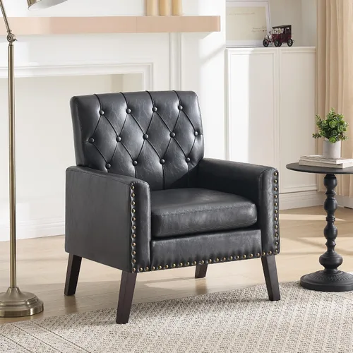 Miniatura 11 de Sillas decorativas modernas de mediados de siglo, silla de oficina de felpilla beige para recepción, silla de club tapizada para sala de estar