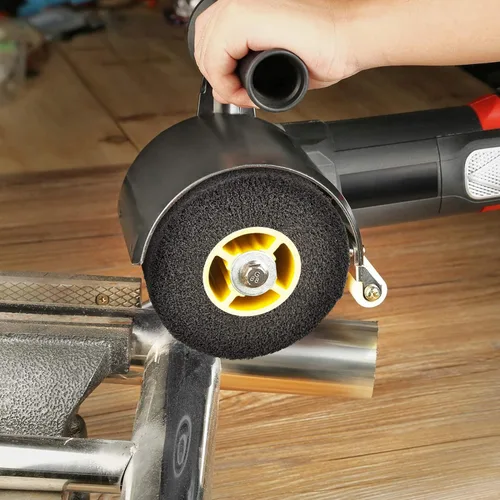 Miniatura 7 de 120x100mm Rueda de pulido de dibujo de alambre de solapa no tejida para el tratamiento de superficie de productos metálicos (400 GRANO)