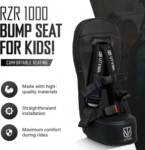 Miniatura 4 de UTVMA RZR 1000 y 900 (2014-2023) Asiento de seguridad con arnés de 4 puntos Asiento para niños Asiento de salto Todos los modelos