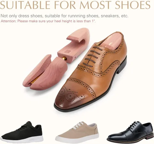 Miniatura 4 de Árboles de cedro para hombre paquete de valor, árboles de zapatos para hombre con fragancia de cedro, árboles de madera para zapatos para hombres