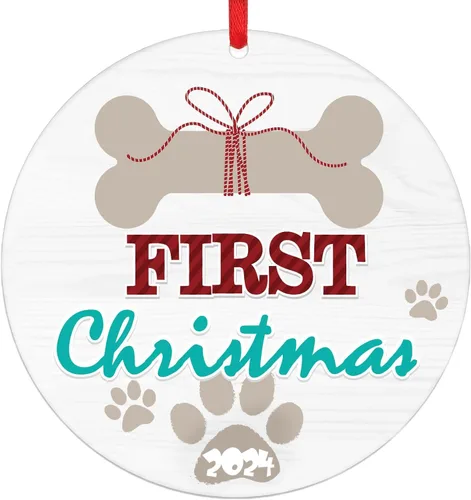 Miniatura 9 de PETCEE Adornos de gato para árbol de Navidad - Mi Primera Navidad Ornamento 2025 Marco de fotos de gatito Adornos personalizados para colgar fotos