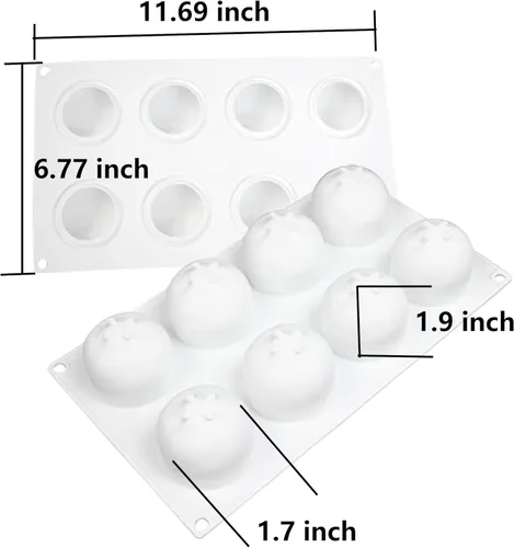 Miniatura 2 de OCPO KITCHEN Molde de silicona naranja para hornear pasteles de mousse, chocolate, postre de frutas, pudín, gelatina, molde de helado, molde