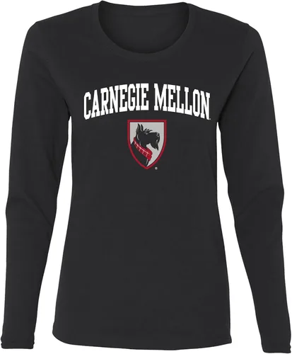 NCAA - Camiseta de manga larga para mujer, con logotipo de arco y color del equipo, universidad