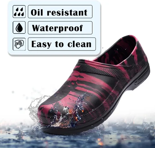 Miniatura 2 de Zapatos de chef para hombres y mujeres, zuecos de cocina para hombre, zapatos de cocina para hombre, zapatos de trabajo de enfermera, zapatos