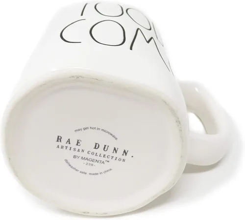 Miniatura 3 de Rae Dunn By Magenta Taza de té de café de cerámica LL de COMA de la comida con la edición limitada 2019 interior naranja