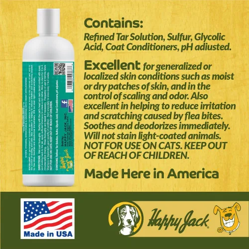 Miniatura 8 de Happy Jack Champú para aliviar la picazón del perro y tratamiento medicado (12 onzas) detiene la picazón, los arañazos y el roer rápidamente, alivia