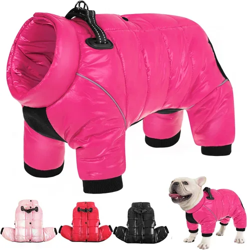 Miniatura 13 de AOFITEE Abrigo para Perros, Chaqueta Impermeable para Perros para Invierno, Traje de Nieve Cálido de Cuerpo Completo para Perros, Abrigo de Invierno