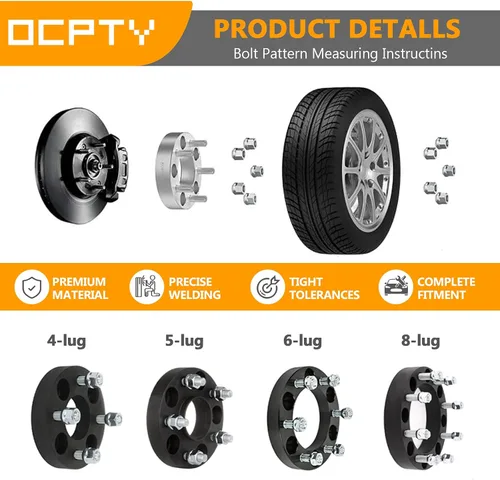 Miniatura 9 de OCPTY 4 espaciadores de rueda de 4 lengüetas de 1 pulgada 4x156 a 0.157x6.142 in, espaciadores de 5.157 in compatibles con Outlaw 50 90 450 500 525