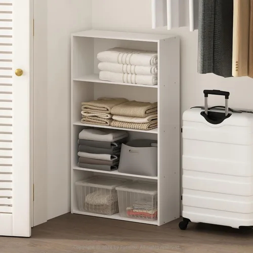 Miniatura 13 de Furinno Reed - Organizadores y almacenamiento de armario, organizador de armario de 5 niveles, estante abierto, para armario, dormitorio, sala