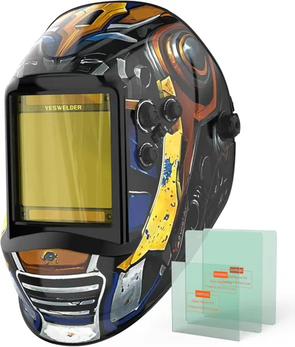 Miniatura 13 de YESWELDER - Máscara de soldar con oscurecimiento automático, funciona con energía solar, color real.