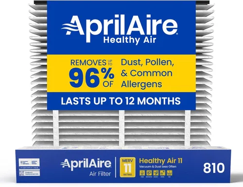 AprilAire Filtro de repuesto 810 para purificador de aire para toda la casa 2025FG - MERV 11, aire limpio y polvo, filtro de aire de 20x25x4