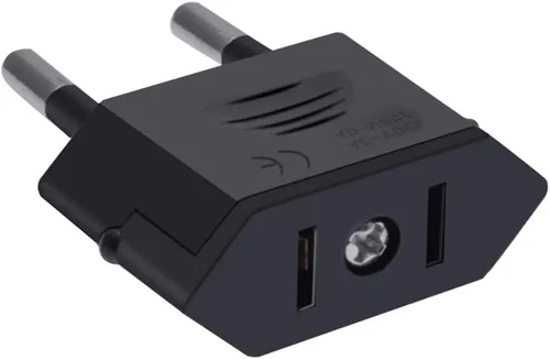 Miniatura 6 de UE a EE. UU., enchufe de conversión de viaje europeo, CN/US 2 agujeros a UE 2 enchufe cilíndrico, CN US a UE Adaptador de enchufe convertidor de CA