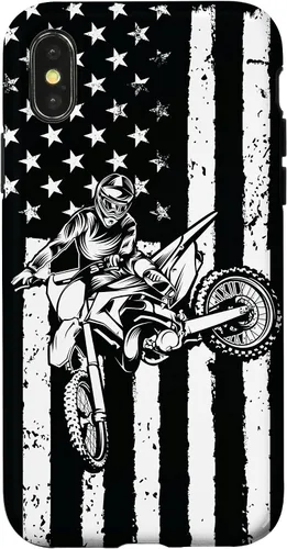 Miniatura 5 de Funda de motocross con bandera de Estados Unidos para iPhone 17