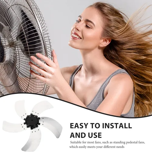 Miniatura 6 de LIFKOME Palas de ventilador de piso Soporte de aspas de ventilador 5 hojas s reemplazo para piezas de reparación de accesorios Hojas eléctricas