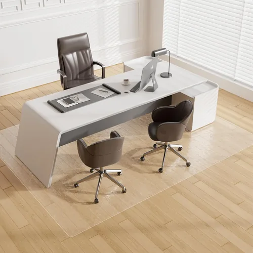Miniatura 9 de Tydle Tapete para silla para suelos duros, 36 x 48 pulgadas, tapete para silla de oficina para suelos de madera dura, tapete de vinilo