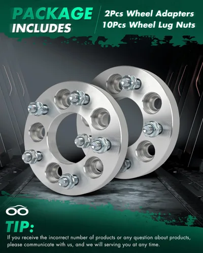 Miniatura 7 de SCITOO 2 adaptadores de rueda de 5 x 4.5 a 5 x 4.75 pulgadas, orificio de 1 pulgada, pernos de 2.913 in de 12 x 1.5 y 5 lengüetas, espaciadores