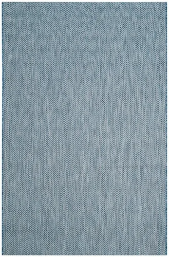 Miniatura 39 de SAFAVIEH Alfombra Lavable para Exteriores Colección Courtyard - Pasillo de 2'3" x 6'7", Azul Marino y Gris, No Desprende Pelusa y Fácil Limpieza